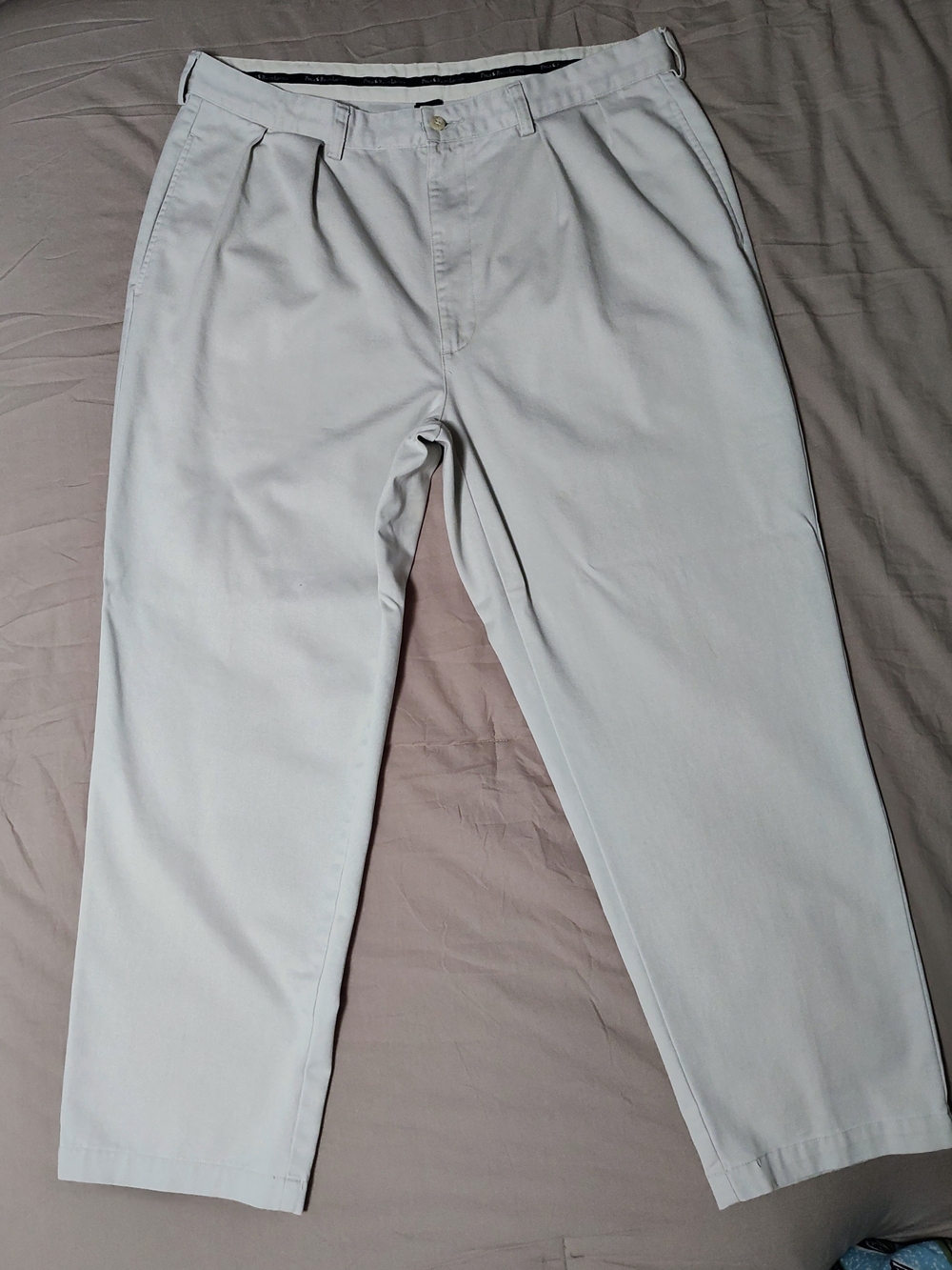 Polo by Ralph Lauren Andrews Pants Light Cream Pleated Dress Pants 100% Cotton